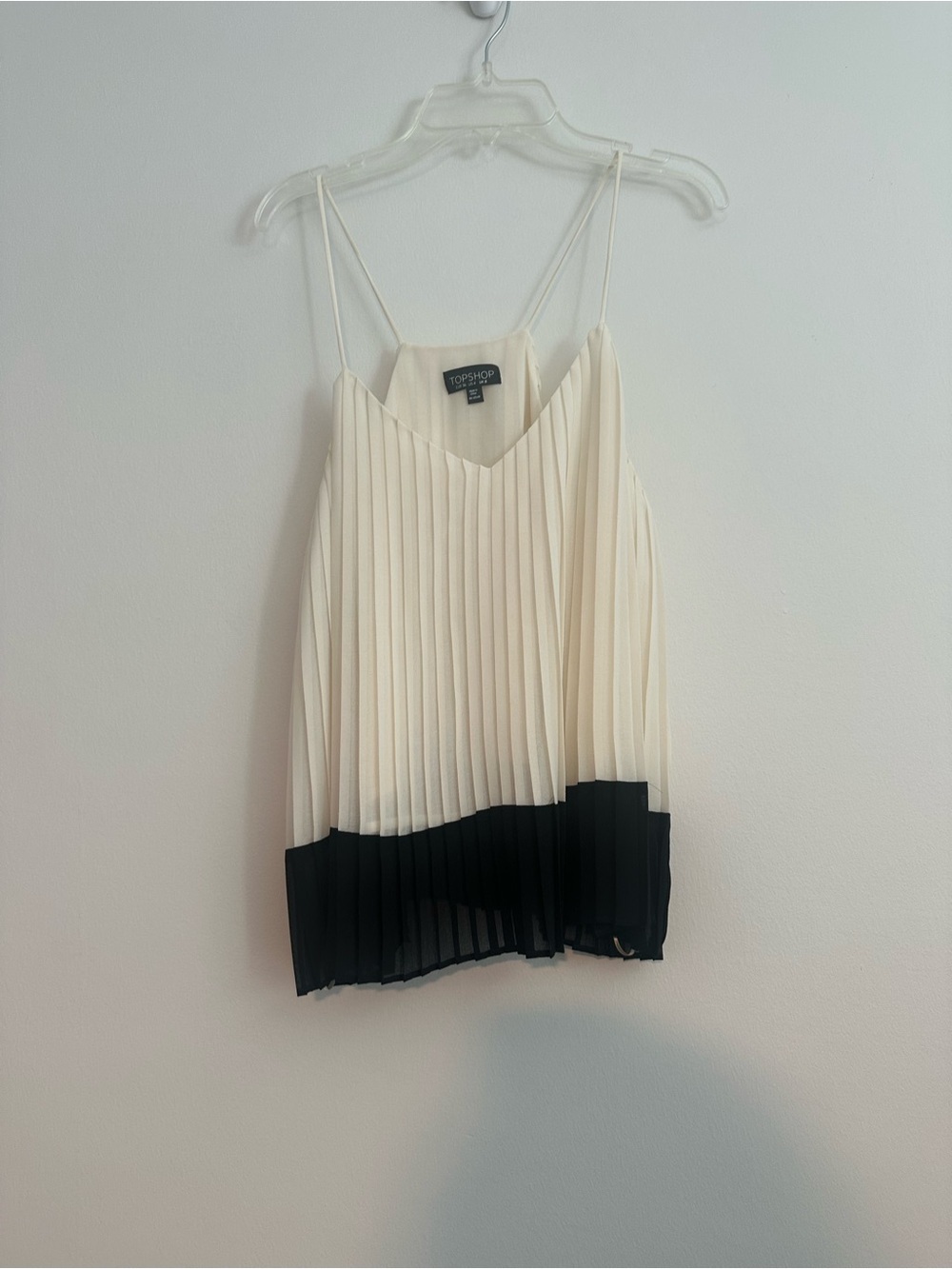 topshop cream and black blouse